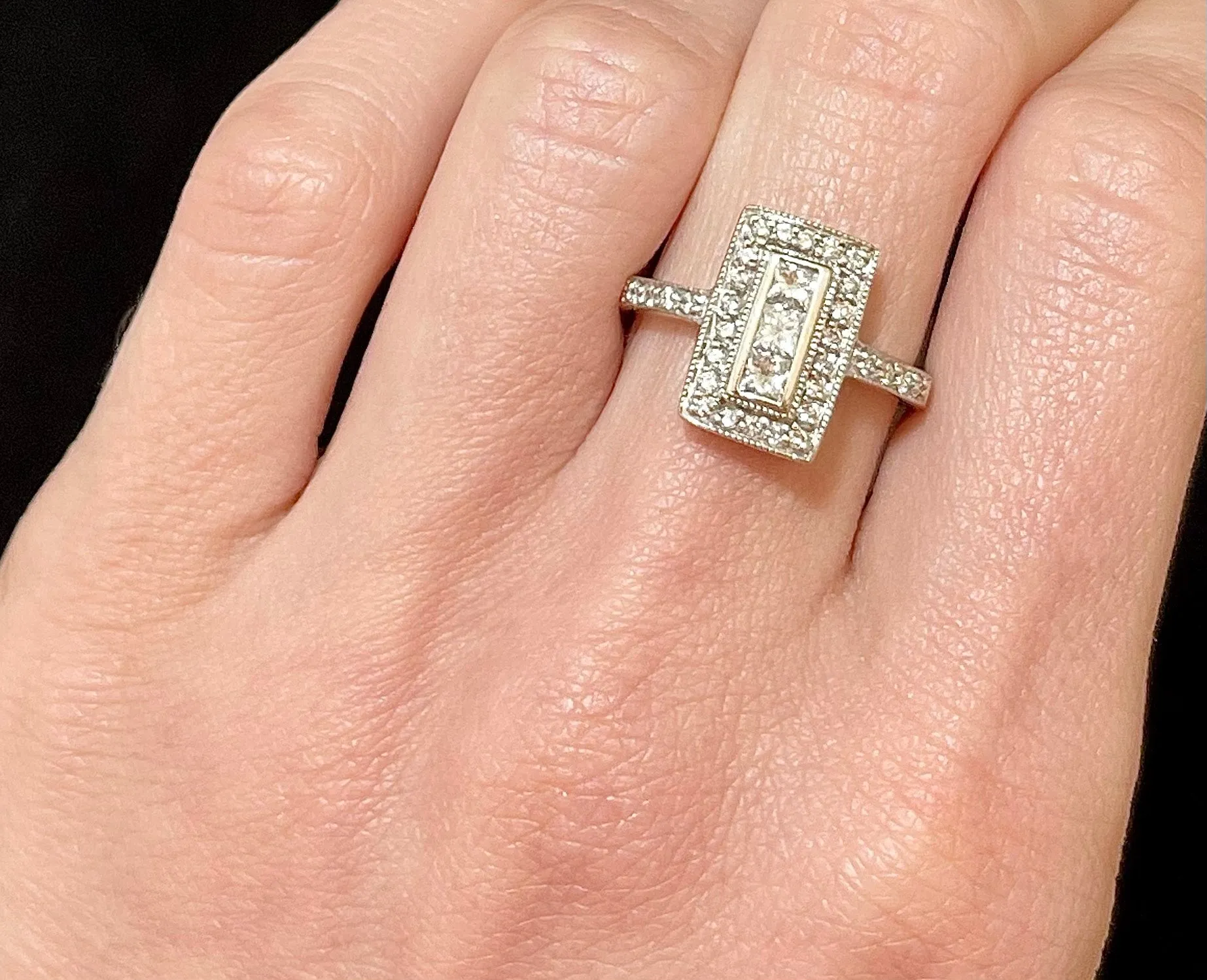 1920s Designer Intricate setting SWG Diamond Ring - $10K Appraisal Value w/CoA!
