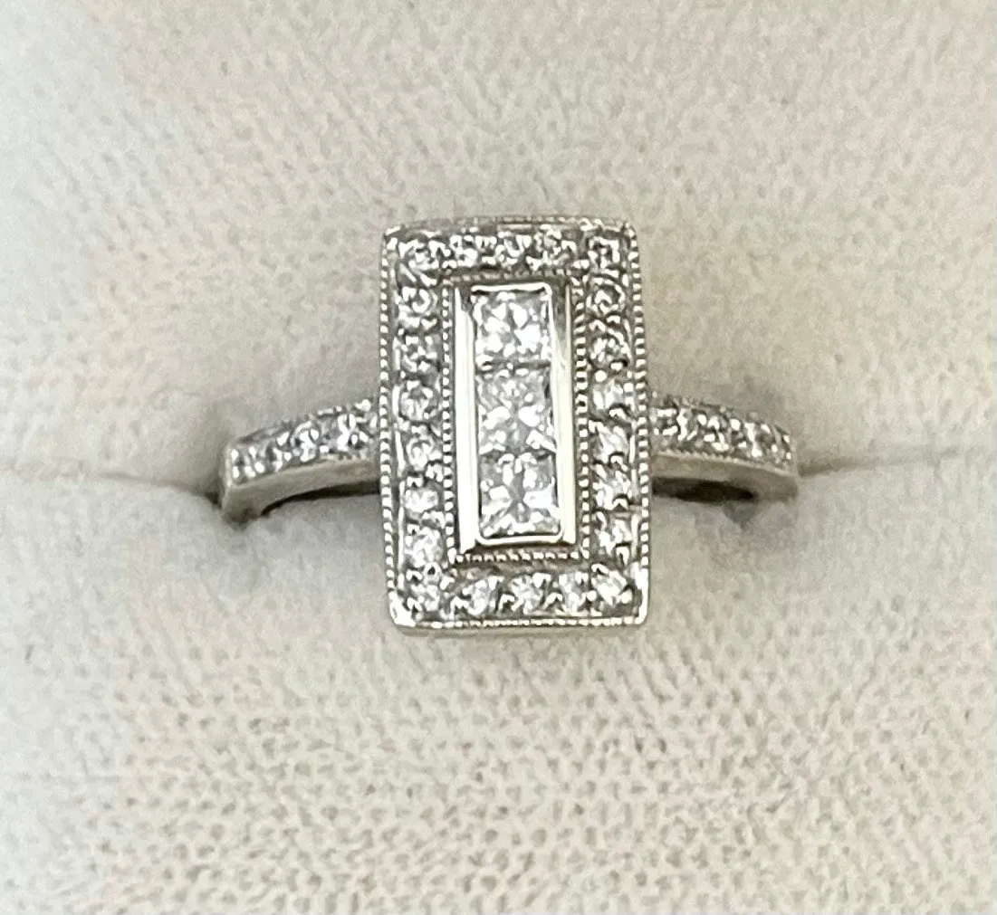 1920s Designer Intricate setting SWG Diamond Ring - $10K Appraisal Value w/CoA!