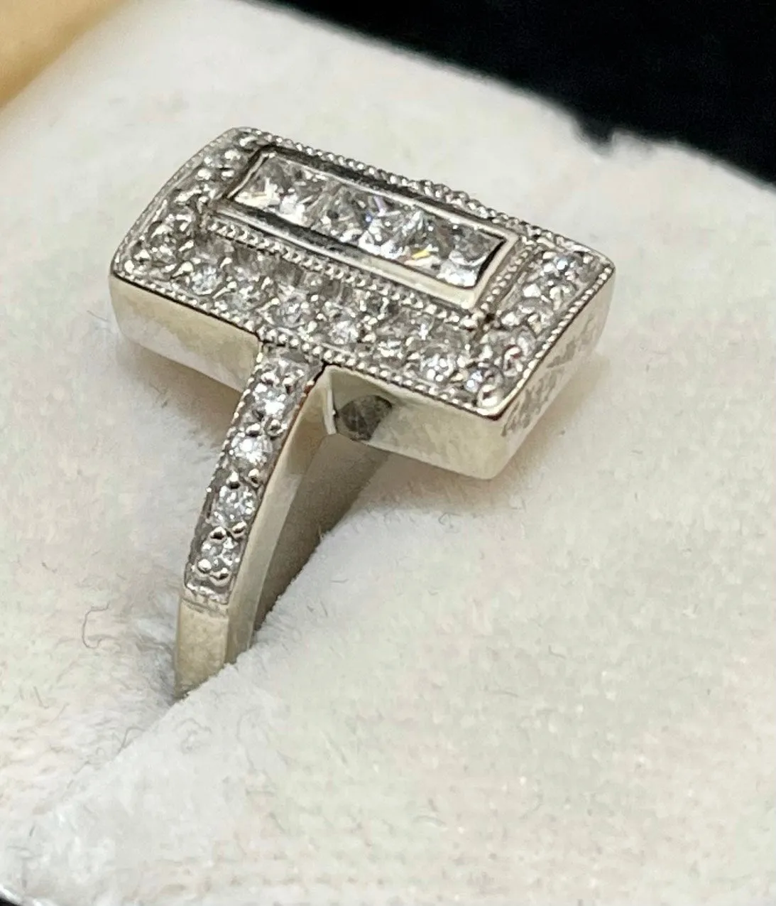 1920s Designer Intricate setting SWG Diamond Ring - $10K Appraisal Value w/CoA!