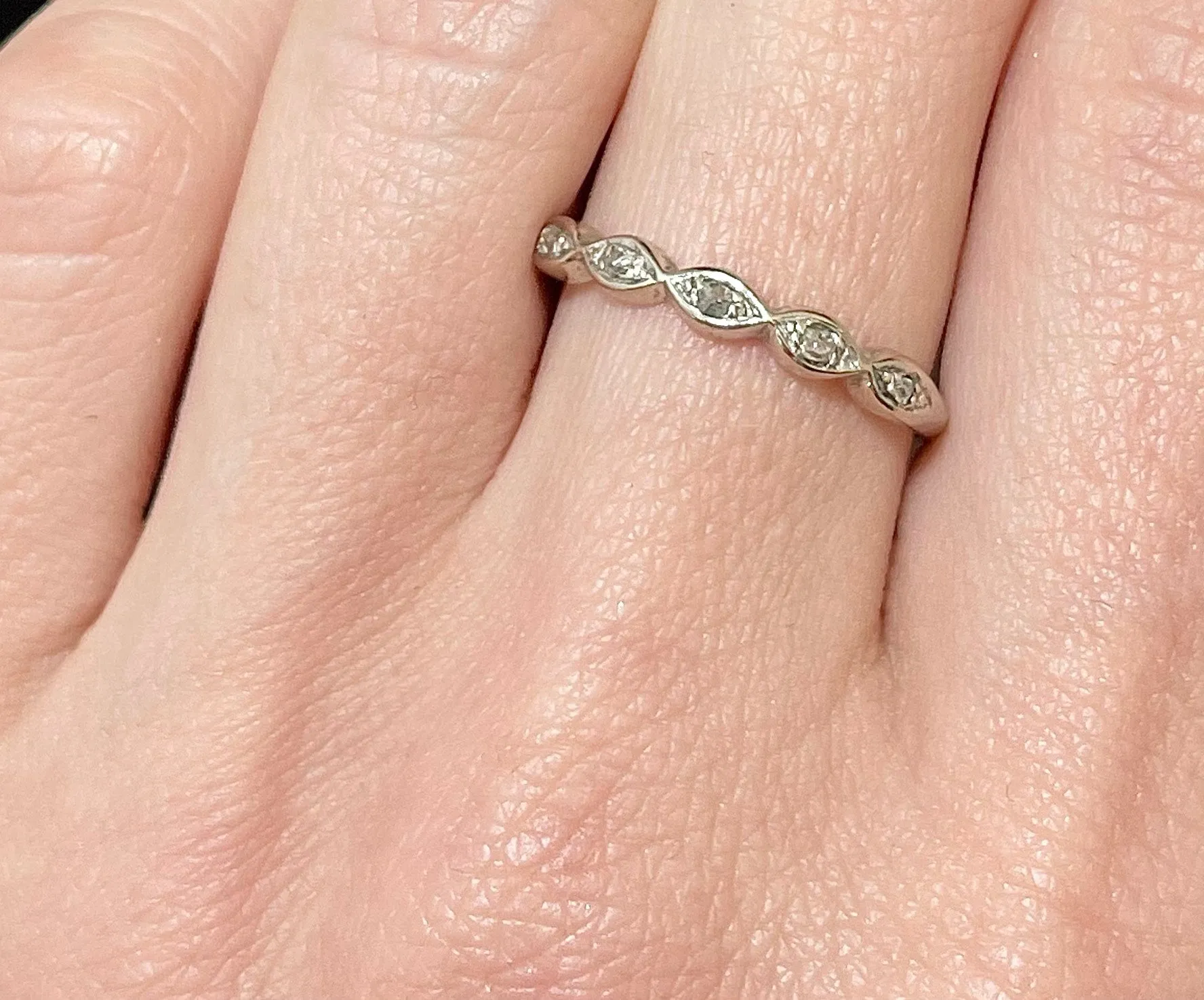 1920s Intricate Design SWG Diamond Ring - $3K Appraisal Value w/CoA!