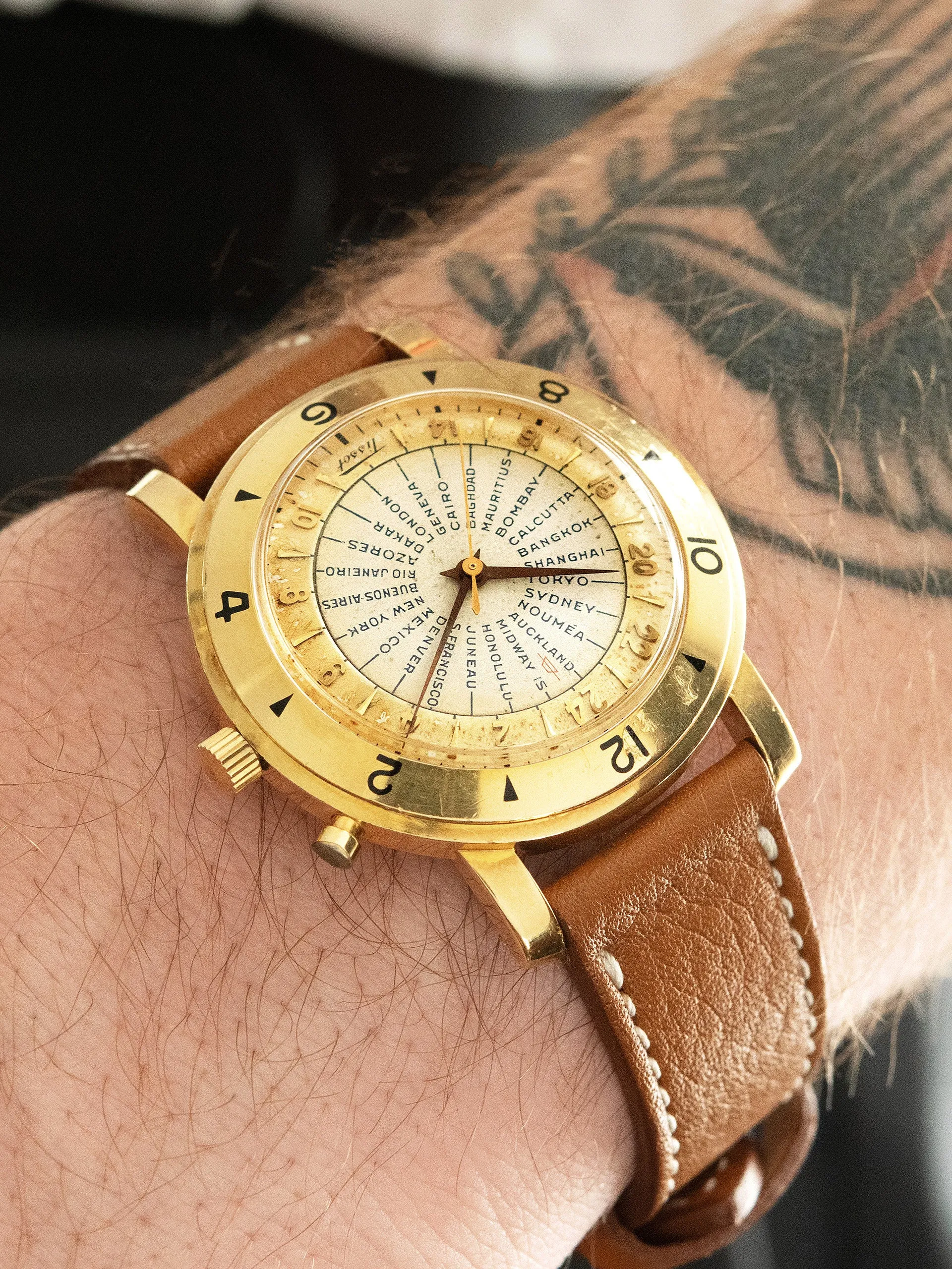 1950s Tissot Navigator World Time 18K YG (Ref. 4002-2) 'Cal 28.5N-21T'