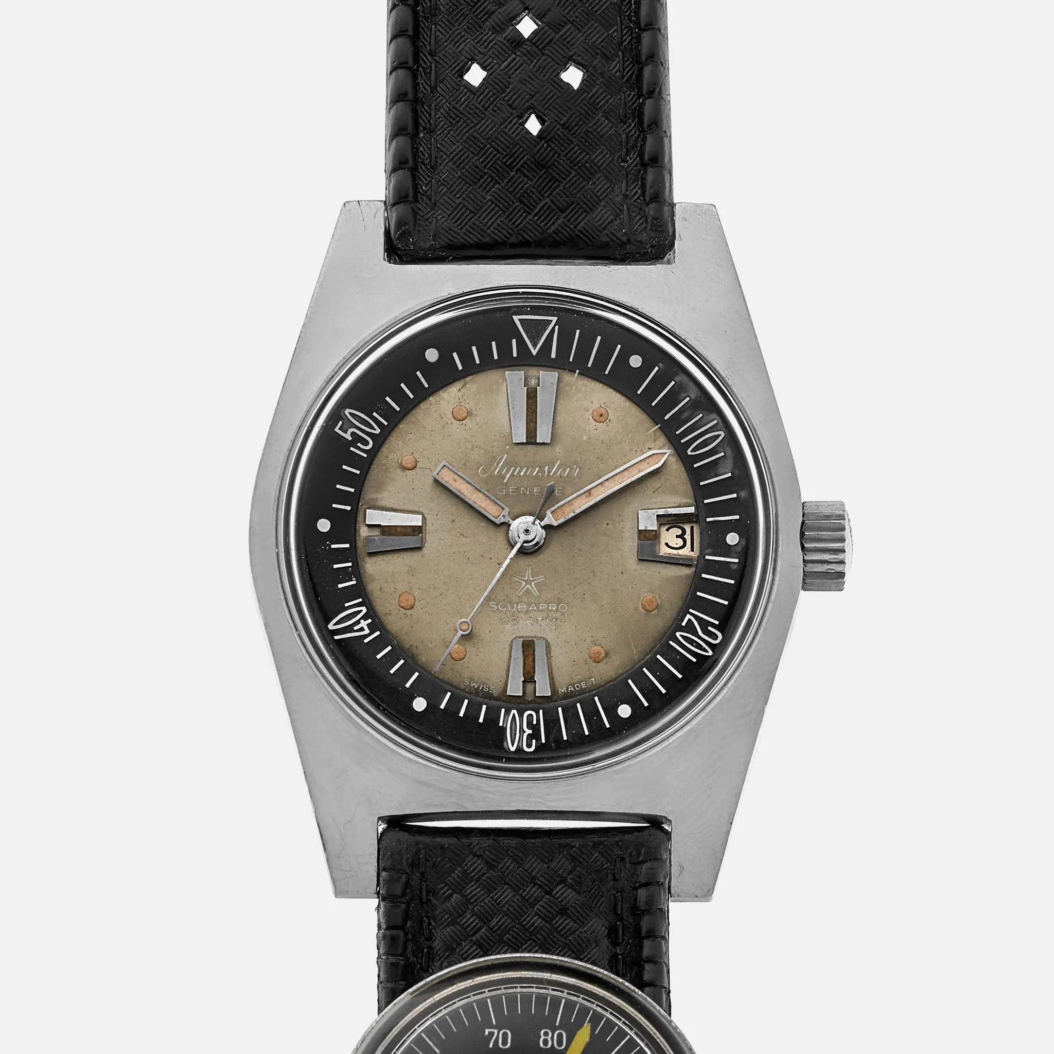 1960s Aquastar 63 For Scubapro Ref. 1713 With Thermometer