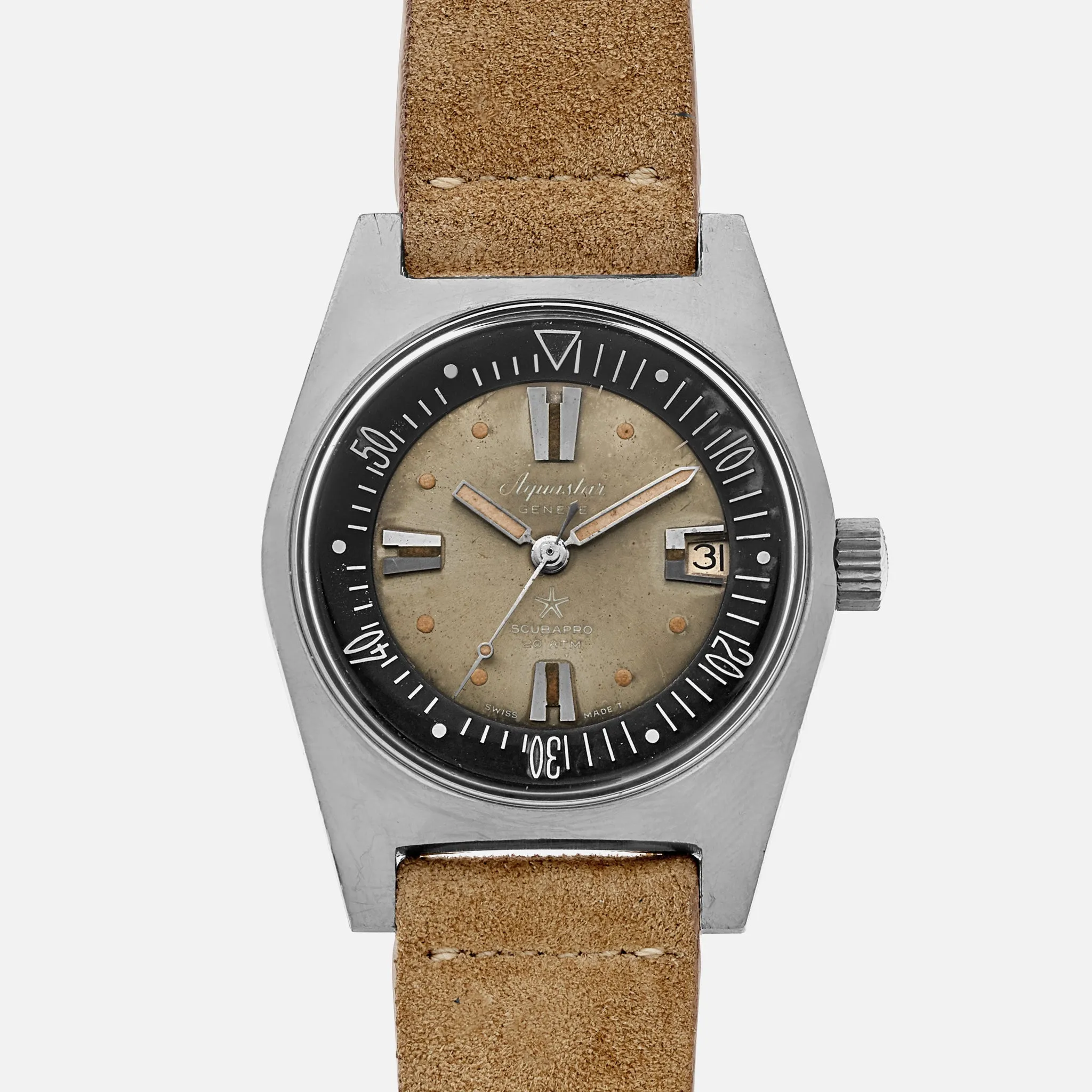 1960s Aquastar 63 For Scubapro Ref. 1713 With Thermometer