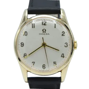 1964 / 1965 Omega full box & papers - Classic Dress Watch in Solid 9ct Gold Case Arabic numerals