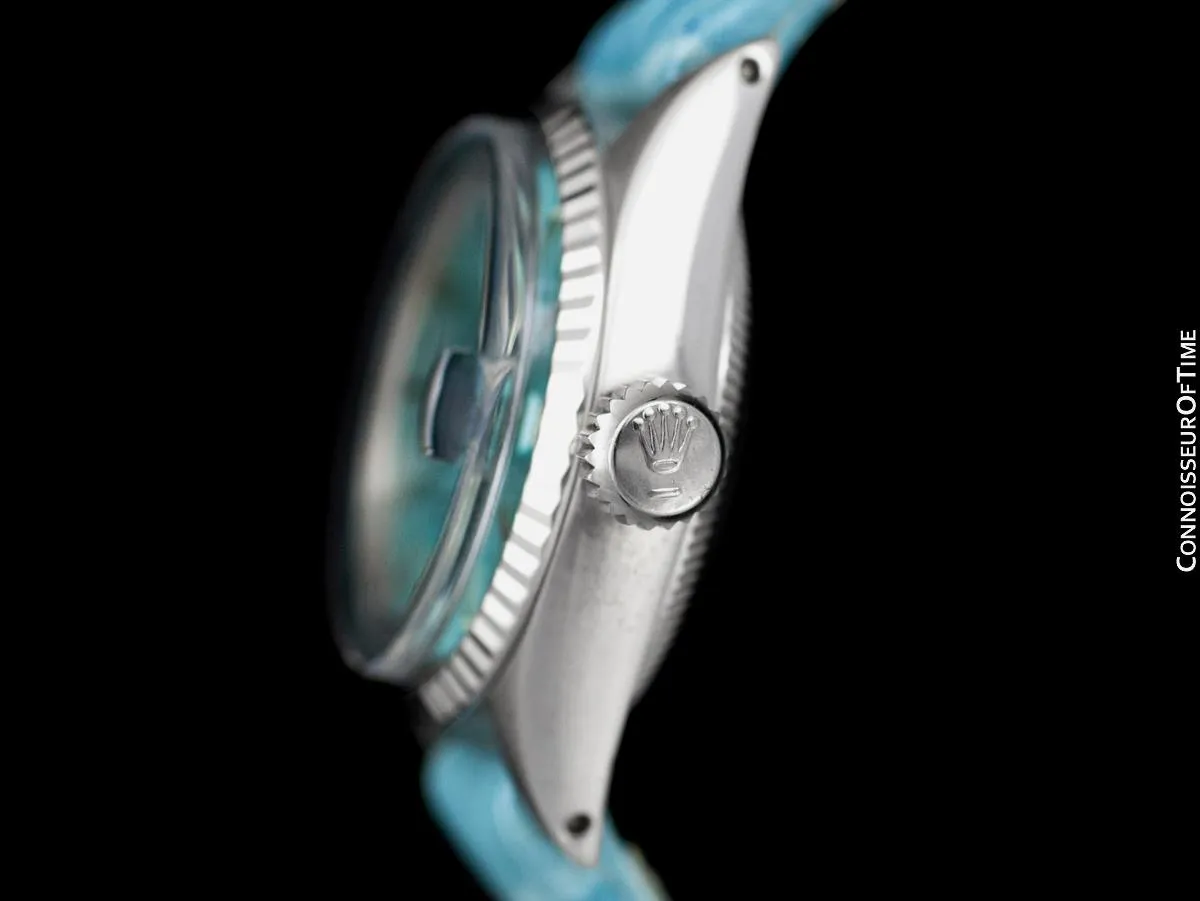 1969 Rolex Datejust (President) Ladies Vintage Watch with Tiffany Blue Dial - 18K White Gold