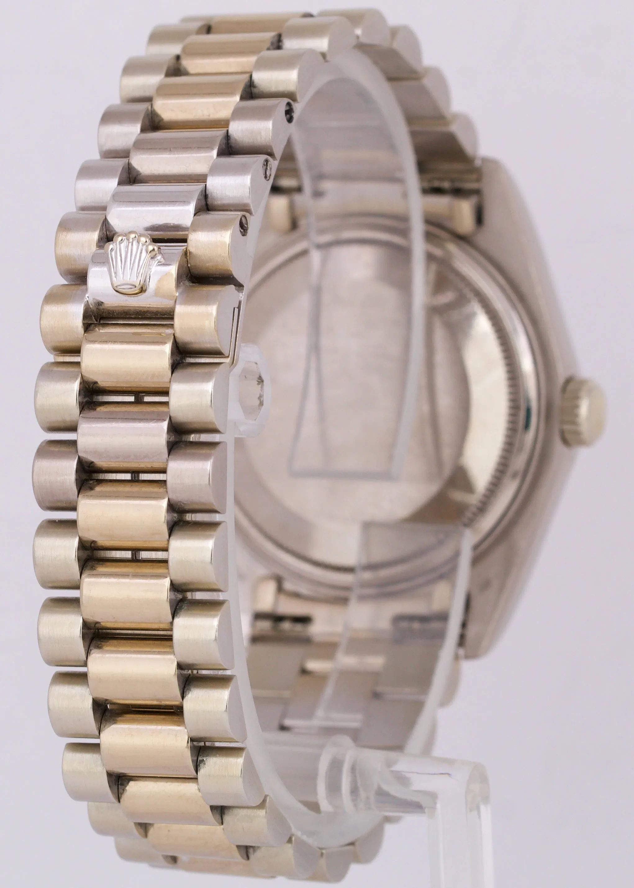 1984 Rolex Day-Date President SILVER DIAMOND 36mm 18K White Gold Watch 18039