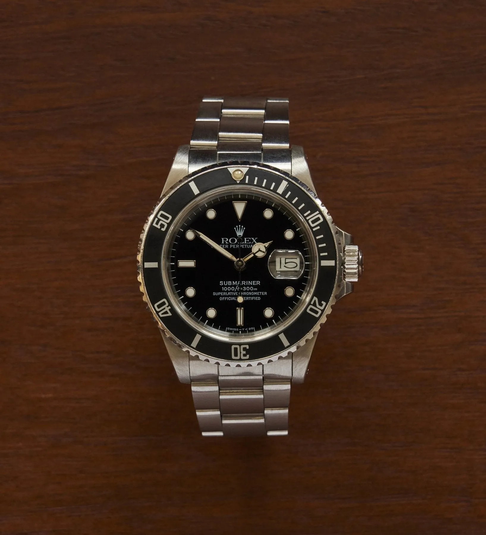 1986 Rolex Submariner Date Watch in Silver