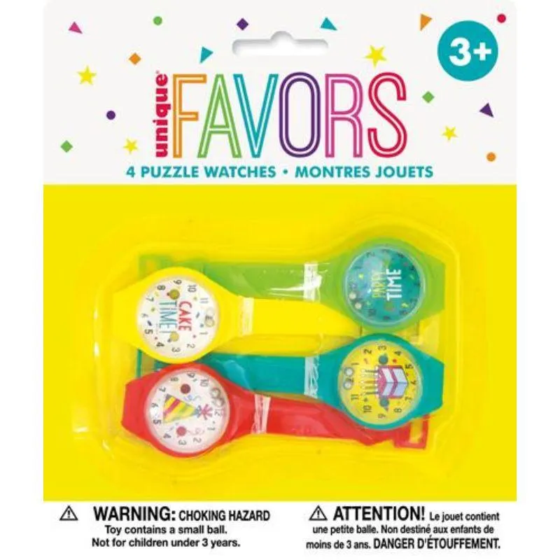4 Pack Puzzle Watches