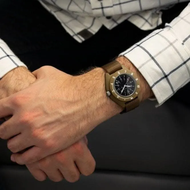41mm Desert Tan Pilot's Navigator Date Nylon DEFSTAN Watch