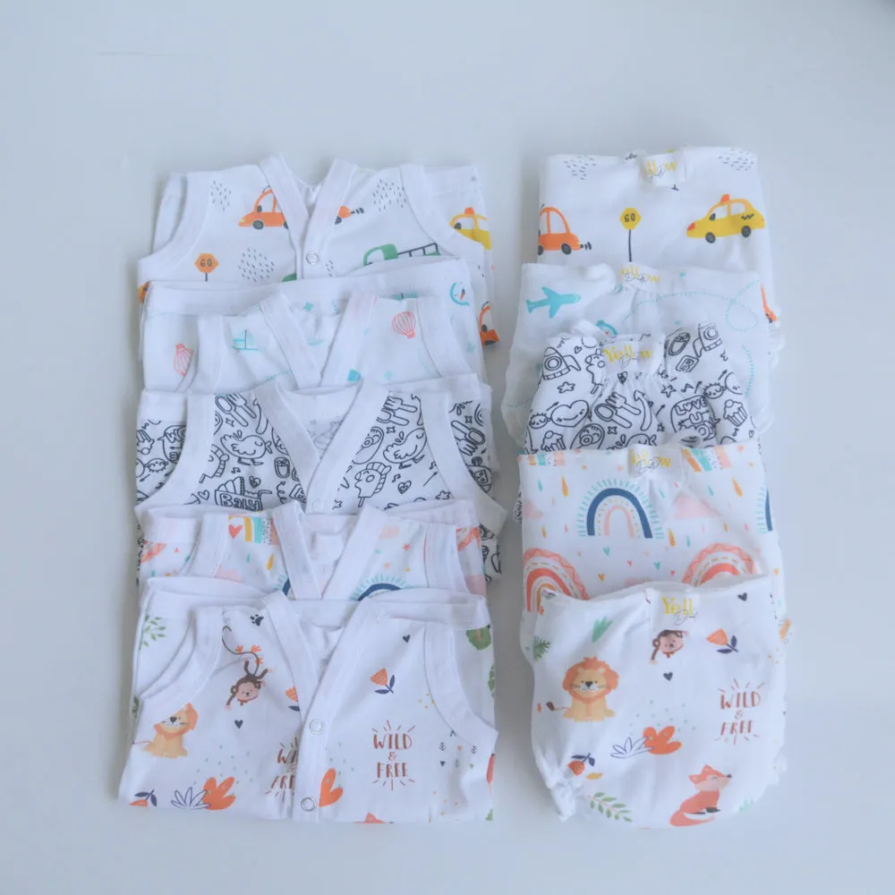 All Colours Basket - Everyday Essentials Nappy & Vest (Set of 10)