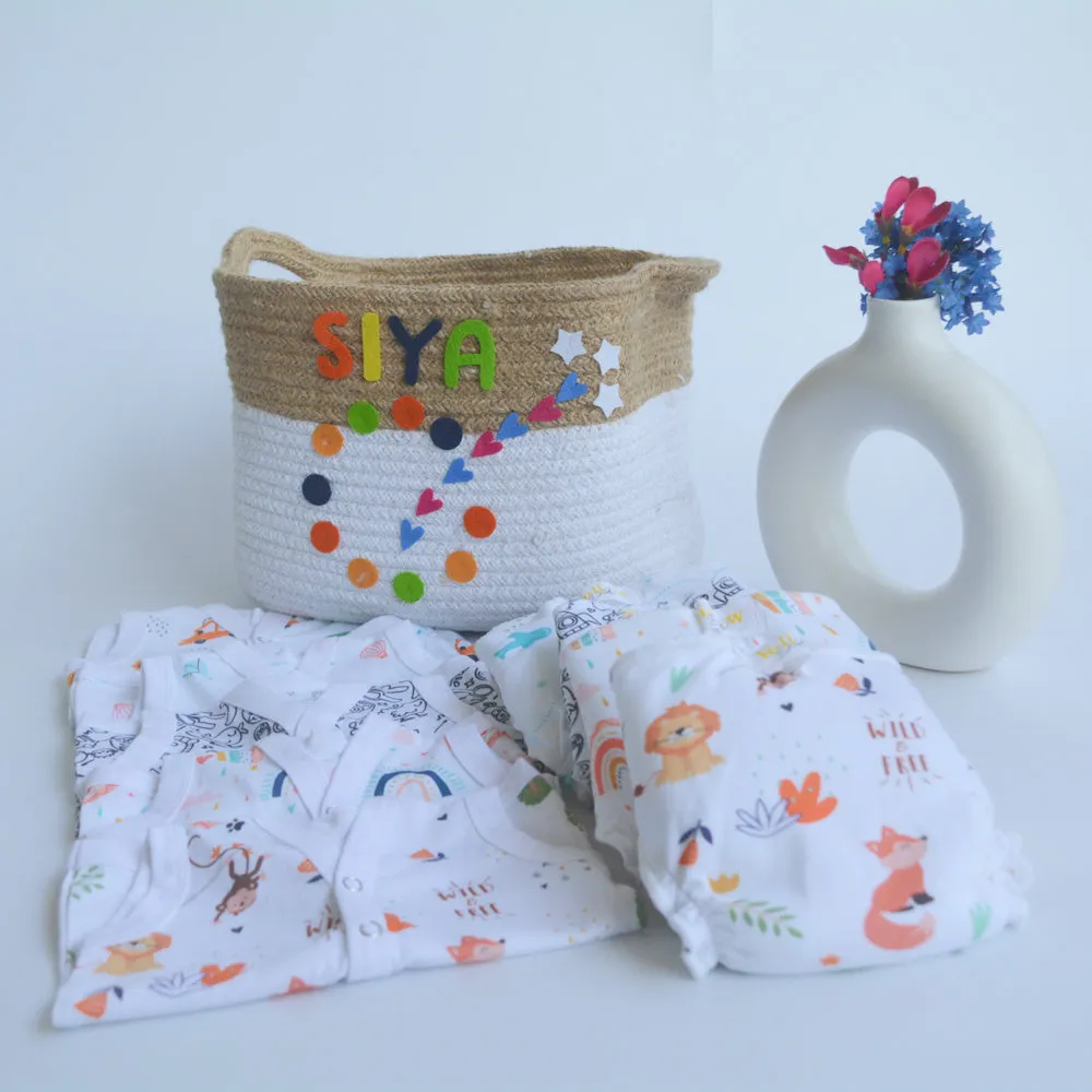 All Colours Basket - Everyday Essentials Nappy & Vest (Set of 10)