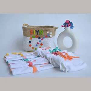 All Hearts Basket - Everyday Essentials Nappy & Vest (Set of 10) All Hearts Basket - Everyday Essentials Nappy & Vest (Set of 10)