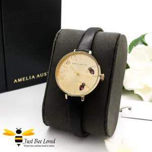 Amelia Austin Bumble Bee Leather Watch - 3 Dial Colours