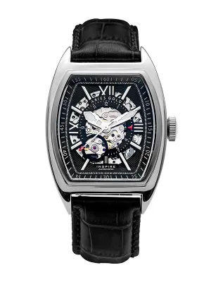 Aries Gold Automatic Infinum Cruiser Gold Stainless Steel Black Leather Strap G 901A S-BKR Watch