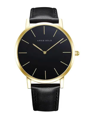 Aries Gold Urban Santos Black Leather Strap G 1022 G-BK Watch