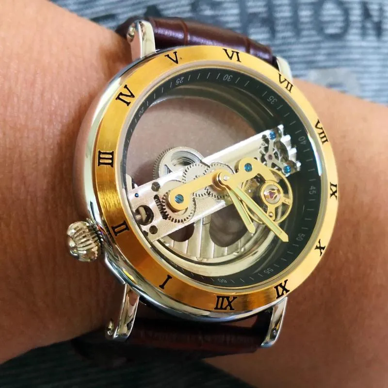 Astonishing Transparent Roman Numeral Skeleton Dial Automatic Mechanical Watch