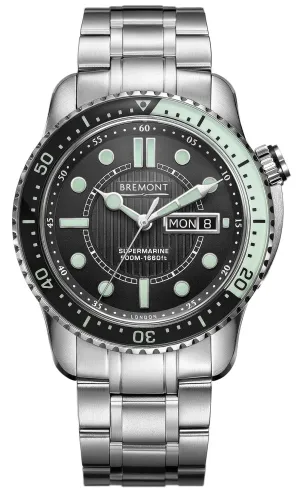 BM Watch Supermarine 5 Black Green Bracelet