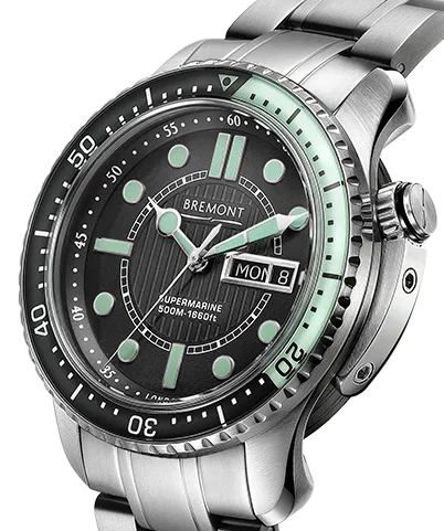 BM Watch Supermarine 5 Black Green Bracelet