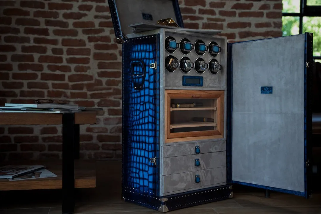 Bosphorus Watch Winder Trunk - CP Patina Blue