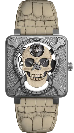 BR Watch BR 1 Laughing Skull White Limited Edition