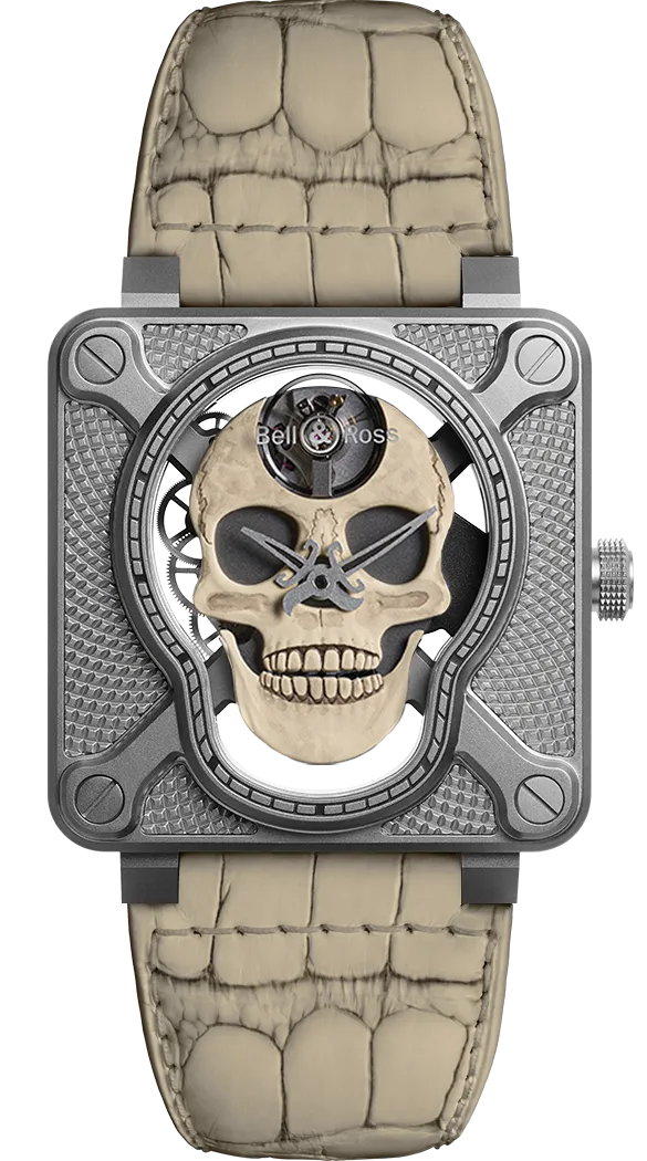 BR Watch BR 1 Laughing Skull White Limited Edition