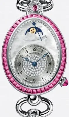 Breguet Reine de Naples 18K White Gold & Diamonds & Rubies Ladies Watch