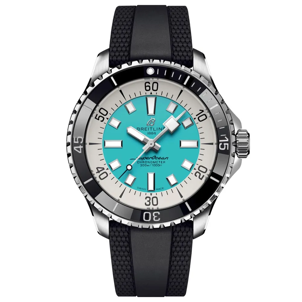 Breitling Superocean 44mm Turquoise Dial Automatic Gents Watch A17376211L2S1