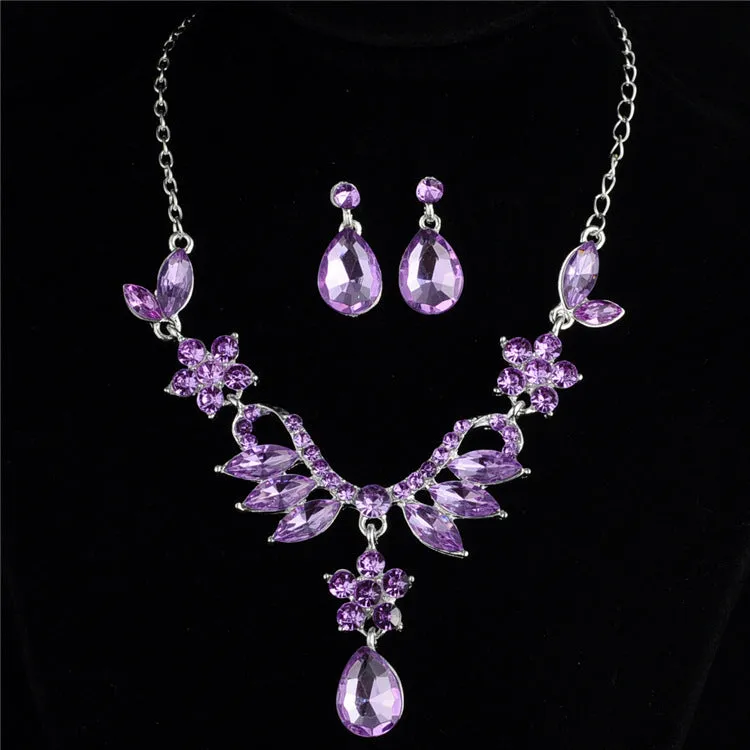 Bridal Necklace Earrings Wedding Jewelry Set