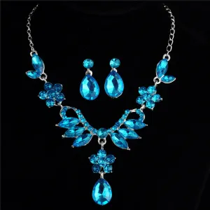 Bridal Necklace Earrings Wedding Jewelry Set
