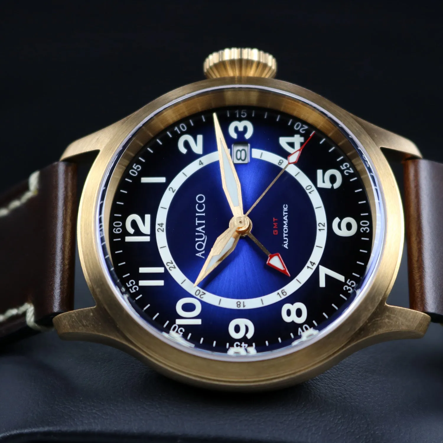 Bronze Horizon Hawk GMT Gradient Blue Enamel Dial