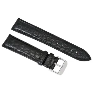 Brooklyn Watch Strap in Black Alligator Leather - 22 MM RPOS1A-BK
