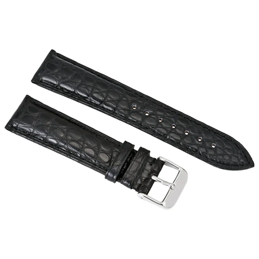 Brooklyn Watch Strap in Black Alligator Leather - 22 MM RPOS1A-BK