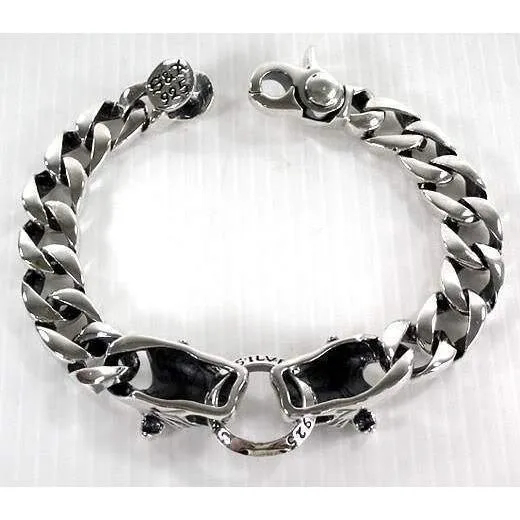 Bulldog Silver Bracelet
