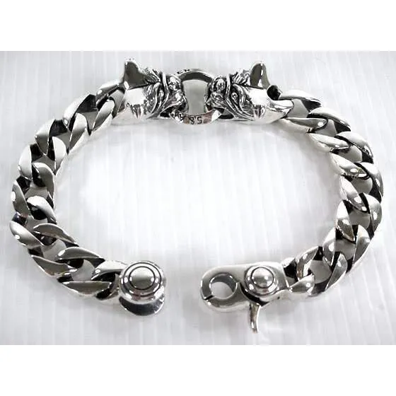 Bulldog Silver Bracelet