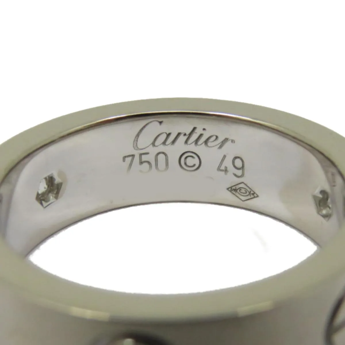 Cartier LOVE ring, 3 Diamonds, 49