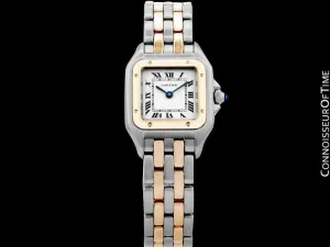 Cartier Panthere Panther Ladies Watch, Ref. 1120 - Stainless Steel & 18K Gold - W25028B