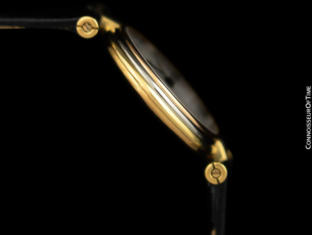 Cartier Vendome Trinity Ladies Solid 18K Gold Watch - Yellow, White & Rose Gold