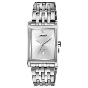 Citizen Mens Quartz Silver Dial Band Stainless Steel Strap Watch - BH3001-57A