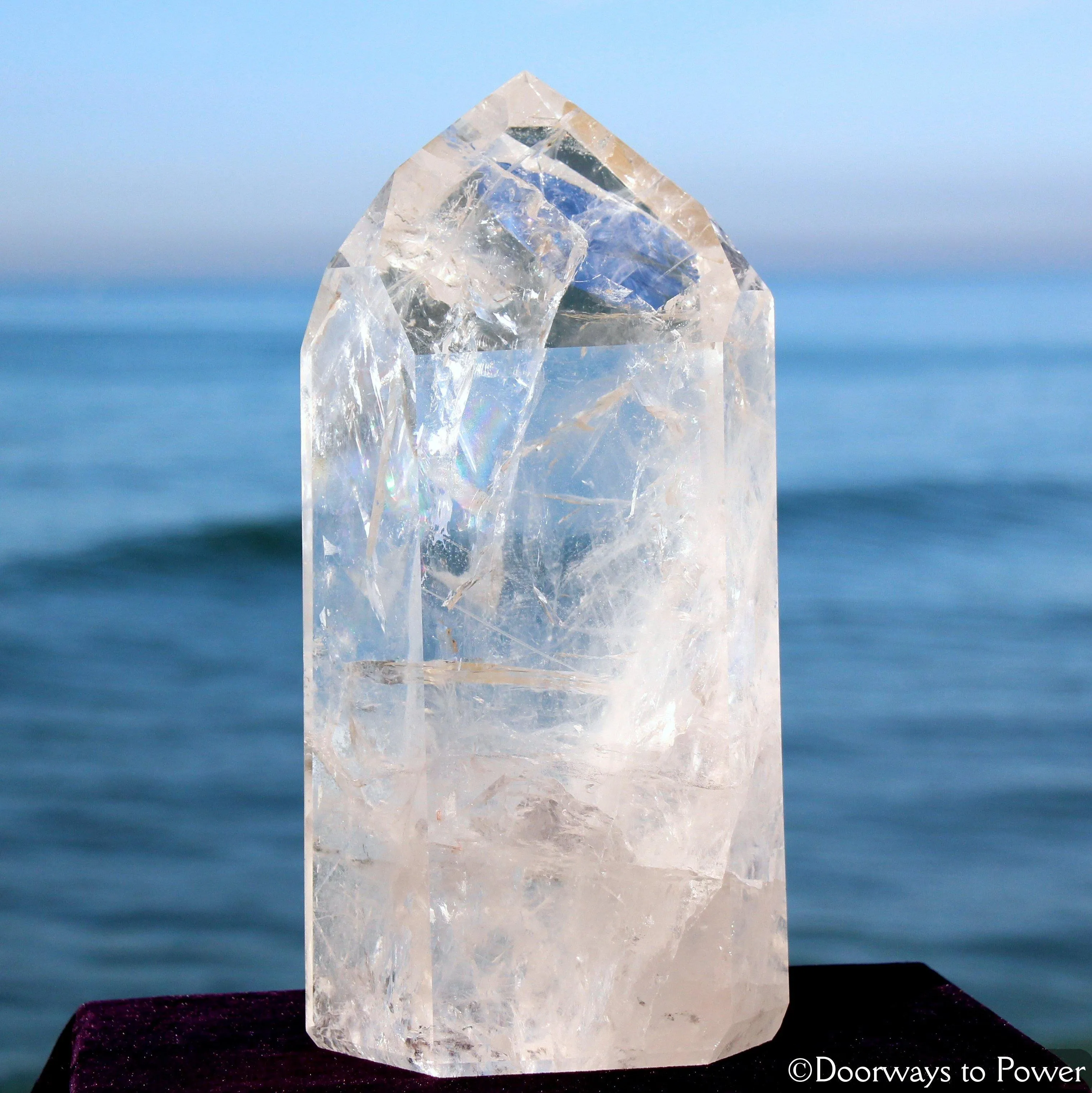 Clear Quartz Temple Heart Dow Master Crystal 'Working Wonders' 21 lbs