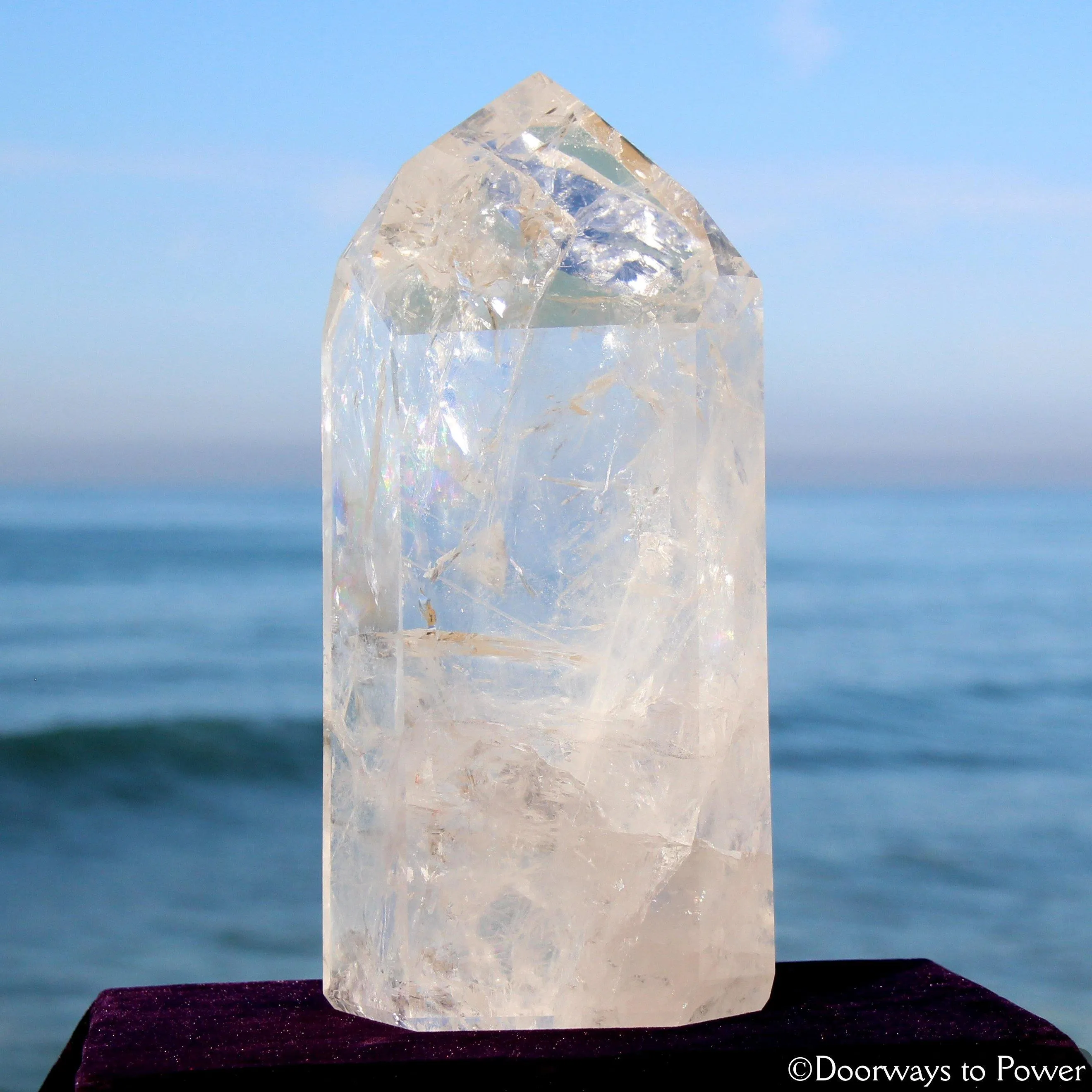 Clear Quartz Temple Heart Dow Master Crystal 'Working Wonders' 21 lbs