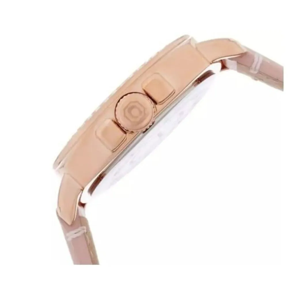 Coach Pink Leather Rose Gold Case Women's Watch 14503151