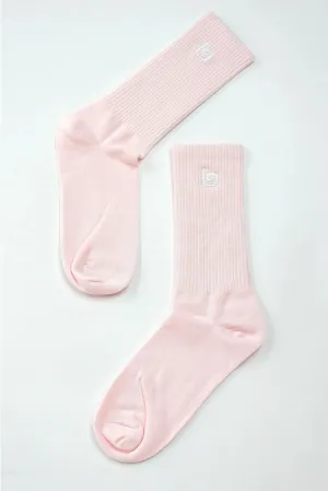 Comfort Crew Socks - Baby Pink Comfort Crew Socks - Baby Pink
