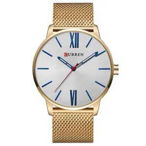 CURREN Men's Luxury Stainless Steel Waterproof Quartz Sports Watch