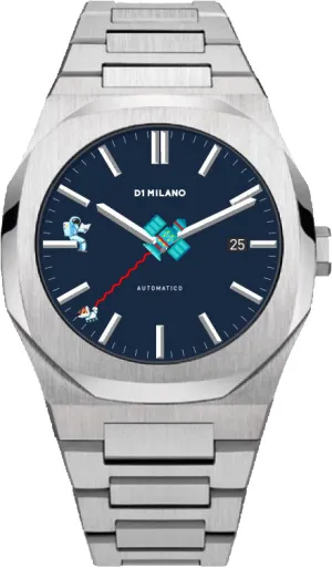 D1 Milano Watch Automatico Pixel Retro Blue