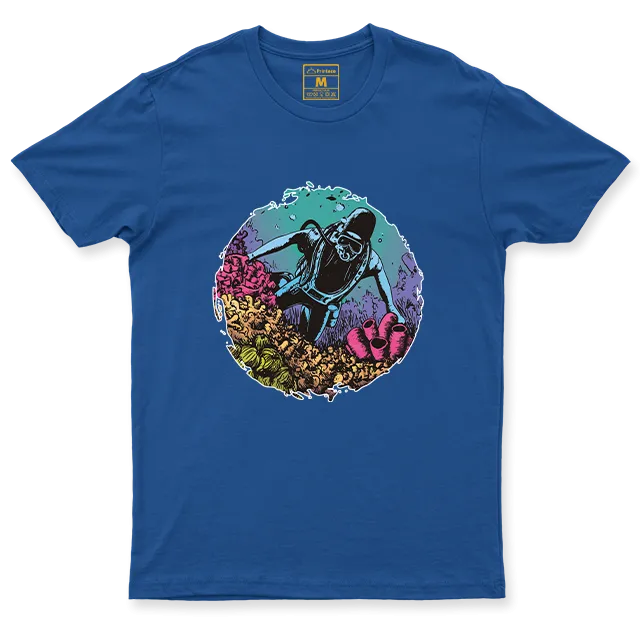 Drifit Shirt: Coral Reef Diver