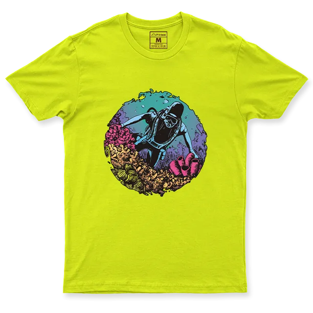 Drifit Shirt: Coral Reef Diver