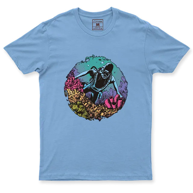 Drifit Shirt: Coral Reef Diver