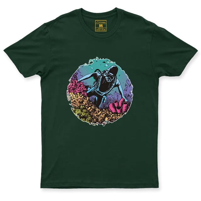 Drifit Shirt: Coral Reef Diver