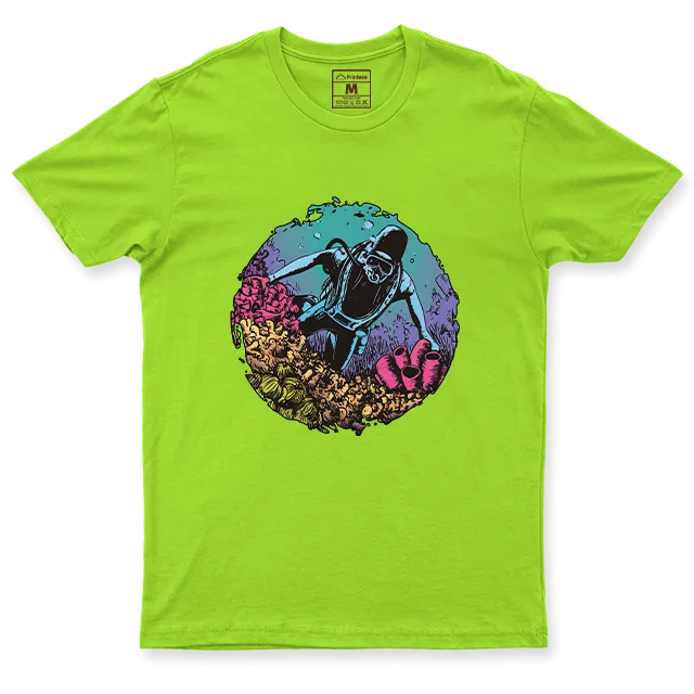 Drifit Shirt: Coral Reef Diver