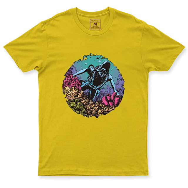 Drifit Shirt: Coral Reef Diver